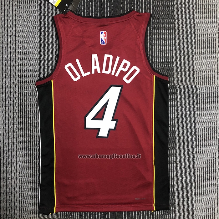 Maglia Miami Heat Victor Oladipo #4 Statement 2020-21 Rosso
